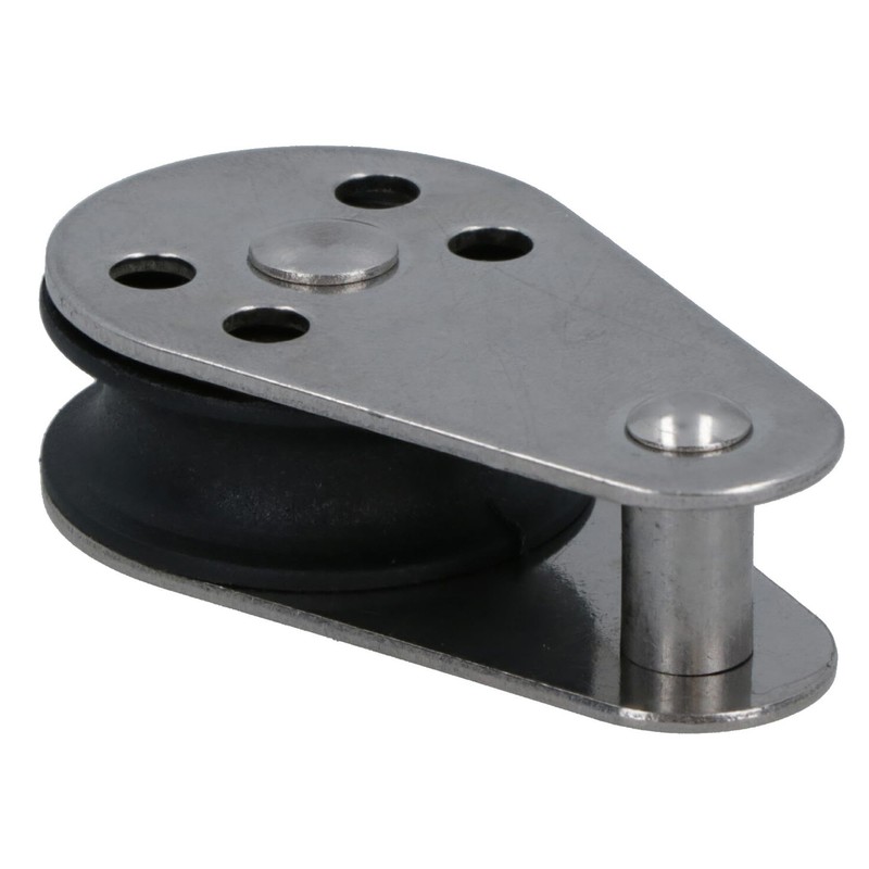 Marine Pulley Block with Fixed Pin 26mm Diameter Nylon Wheel