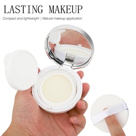 Neekep Empty Cushion Foundation Case, Face Makeup Powder Puffs - Makeup Blenders Sponges, 15Gram /0.5OZ BB Cream Foundation Box (cushion-foundation-White)