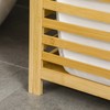 HOMCOM Bamboo Laundry Hamper with Lid, Laundry Basket with Removable