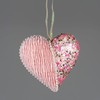 3Pcs Baby Pink Heart 12cm - Christmas Tree Hanging Decorations