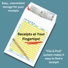 PocketCPA 3-in-1 Receipt Organizer Envelopes with Expense & Mileage Logs