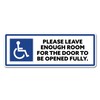 2 x 15cm Please Leave Door Room Access Vinyl Stickers