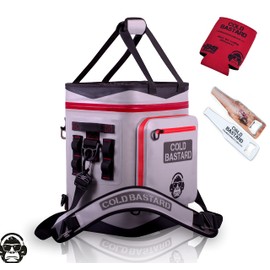 New Cold Bastard JOURNEY36+ Cans TITANIO Best Premium Leakproof Ice Soft Backpack Cooler Souvenirs Included