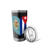 Delaware and Cuba Flags: Heart Shaped Unity Stainless Steel Insulated