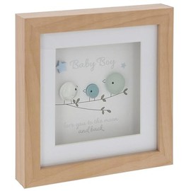 Shudehill Giftware Pebble Glass Square Plaque Baby Boy