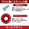 EVOLVERACING Anti-Theft Bolt Set for License Plates, Roadworthy (Red, Bolt