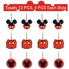 CTOHN 12 Pieces Mouse Shower Curtain Hooks Rings, Mouse Theme