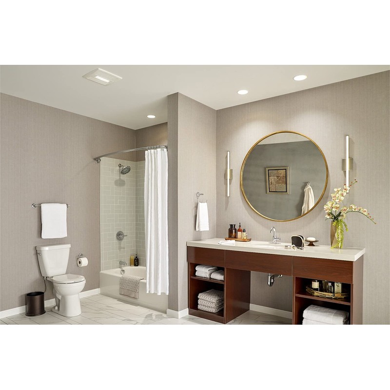 Broan-Nutone AE80BL InVent Series Single-Speed Fan with LED Light, Ceiling