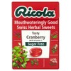 Ricola Cranberry Sugar Free Swiss Herb Drops, 45g