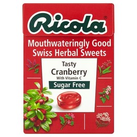 Ricola Cranberry Sugar Free Swiss Herb Drops, 45g