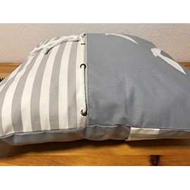 1 Maritime Kissenh√ºlle, Kissenbezug,Landhausstil Kissen M√∂wen grau/wei√ü