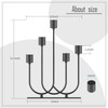 smtyle Fireplace Candelabra Black Metal Taper Candle Holders for Tapered