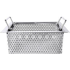Floor Drain Strainer 304 Stainless Steel, Double Handle Basket, 1.0Mm, 8-5/8"W x 8-5/8"L x 3" H Floor Sink Strainer, Super Large Drainage Area Floor Drain Filter- Perfect for Restaurant, Bar, Buffet