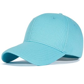 Bakicey Unisex Outdoor Baseball Cap, Cotton Baseball Cap, Adults’, Casual. Pure Colour, Adjustable Athletic Cap, Women Men, Blue sea, 56-58