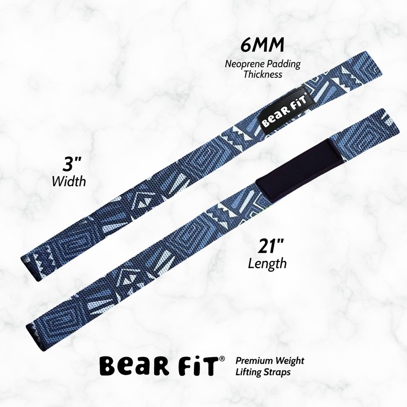 Bear Fit | Premium Weight Lifting Straps with Neoprene Wrist