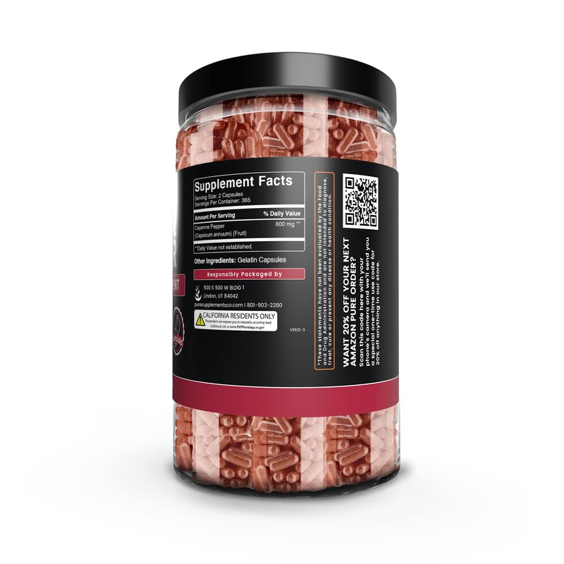 PURE ORIGINAL INGREDIENTS Cayenne Pepper (730 Capsules) No Magnesium Or