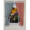 Yaland Curtains with Checked Pattern, Country House Style, Checked Size