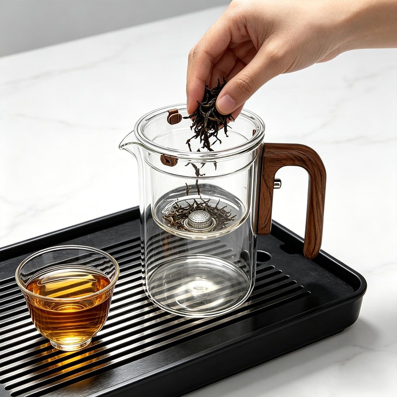 Magic Glass Teapot with Infuser, 24oz (700ml) Heat-Resist Boro Glass
