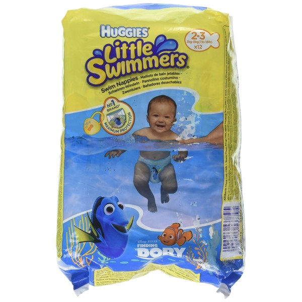 Huggies Little Swimmers Disposable Swim Diapers, X-Small (7lb-18lb.), 12-Count