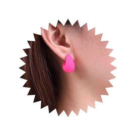 TseenYi Boho Teardrop Earrings Pink Waterdrop Hoop Earring Acrylic Round Hoop Earrings Candy Color Open Hoop Earrings Chunky Hoop Earrings Jewelry for Women and Girls