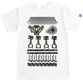 FTD Apparel Men's Turbo Parts T Shirt - XXL White