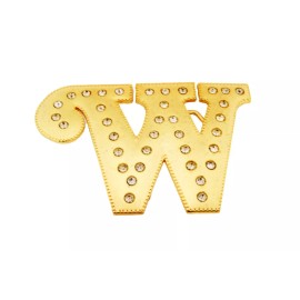 Buckle Initial Letter W Belt Buckle Alphabet w Monogram Western Cowboy Rodeo Style New - Style # 8 Cursive GOLD finished