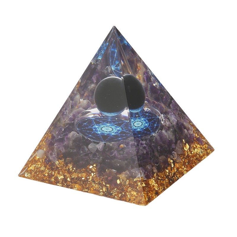 Crystal Pyramid Exquisite Beautiful Pyramid Power Stone Ornament for Desks