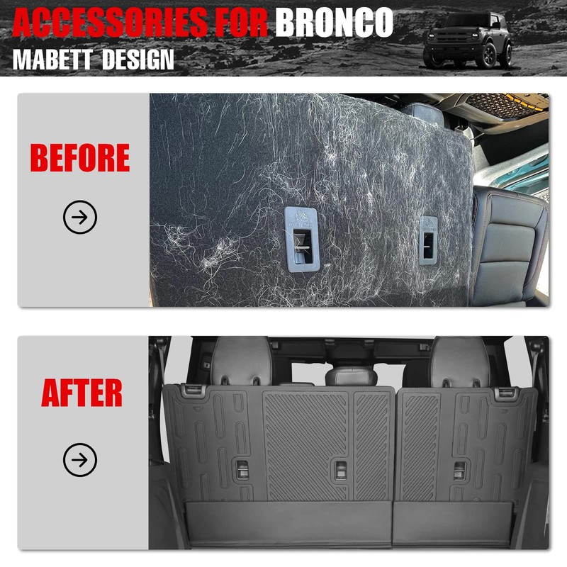 Mabett Rear Seat Back Cover Backrest Protector for Ford Bronco