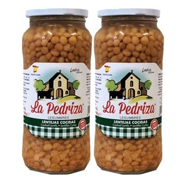 Spanish Pardina Lentils - Lentejas Source of protein and fiber - 2x 560gr jar