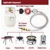 CALPOSE 5FT High Pressure Propane Regulator Hose with Gauge, 0~30PSI