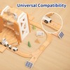 EverEarth Wooden Train Set Space Toys, Wood Train Track Set