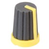 Multicomp Soft Touch Wedge Shank Knob - Grey/Yellow - 1