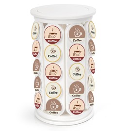 SAVORLIVING Coffee Pod Carousel Compatible with K-Cup Pods, K Cup Holder Holds 40 Coffee Capsule, New Modern Design for Home Kitchen Office Countertop or Coffees Station Organizer, Detachable
