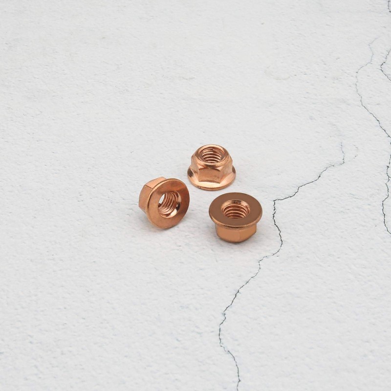 Create idea 20Pcs M10 Exhaust Manifold Hex Nuts Copper Plated