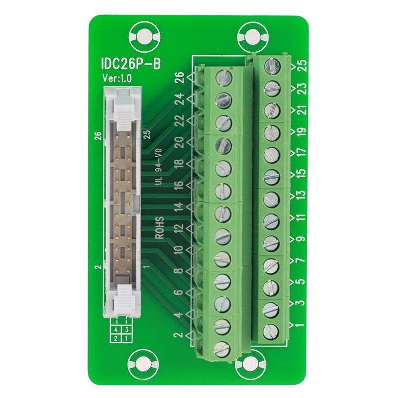 IDC26P DIN Rail 26Pin 5mm Mount Interface Module Male Connector