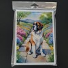 Caroline's Treasures Saint Bernard Spring Path Greeting Cards Pack of