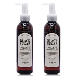 Skinfood Black Sugar Perfect Cleansing Oil 200ml x 2 / 스킨푸드 블랙슈가 퍼펙트 클렌징 오일 200ml X 2개