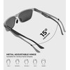 QALLY Carbon Fiber Polarized Sunglasses for Men Trendy Driving Sunglasses