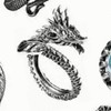 15pcs Rings Set Vintage Snake Skull Shaped Adjust Opening Alloy