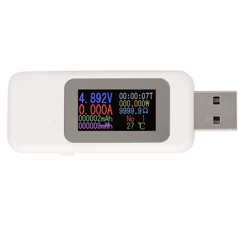 Risegun USB Tester Meter, Digital Colour Display Multimeter Voltage Tester