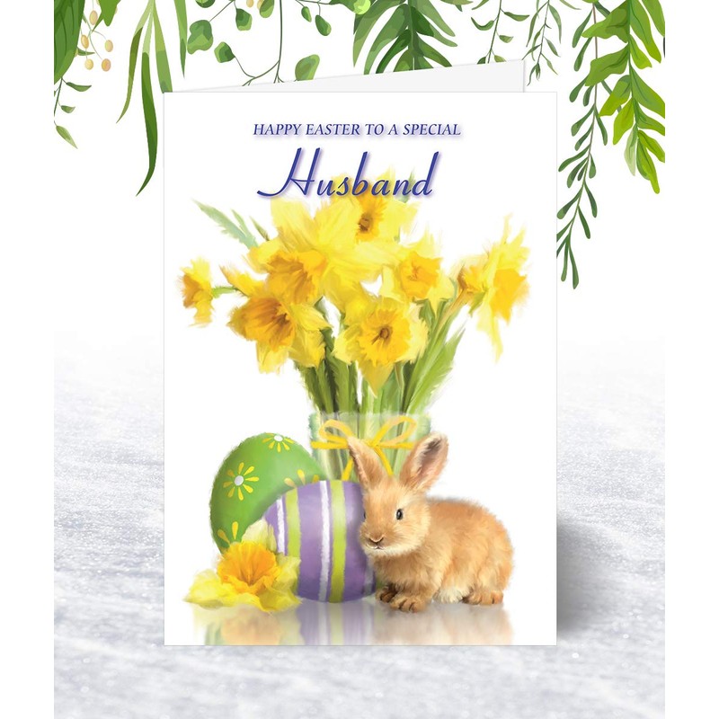 Husband Easter Card - Medium Sized Card (A5 Size -148mm