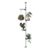 Hershii Indoor Plant Stand Pole Tension Rod Corner Standing Shelf