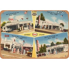 10 x 14 METAL SIGN - West Virginia Postcard - Johnny Esso Stuart - Vintage Rusty Look