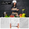 TIESOME 2PCS Adjustable Elastic Chef Hat, Reusable and Washable Durable