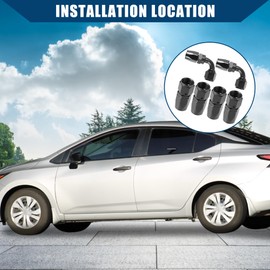 Hihaha AN8 Straight AN8 90 Degree Swivel Hose End Fitting /6pcs