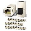 AMPCOM CAT7 Keystone Coupler, 24-Pack Pass Through RJ45 Keystone Jack,