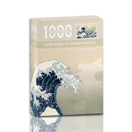 YOGEON Hokusai - The Great Wave of Kanagawa Unique 1000 Pieces Puzzles for Adults Artwork Jigsaw Puzzle Family Game (Great Wave 15''x 10'' 1000P)