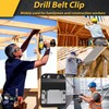 Kingson Drill Holder for Tool Belt, Quick-Release Clip, Fits Up