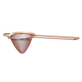 Fine Mesh Cocktail Strainer, Stainless Steel, Long Handle Set of 2 (Copper Plated Set of 2)