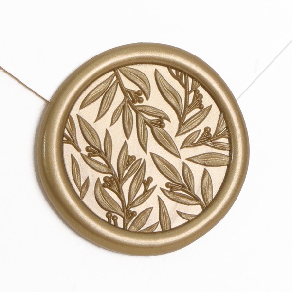 UNIQOOO Wax Seal Stickers - 3D Leaf Wedding Invitation Envelope